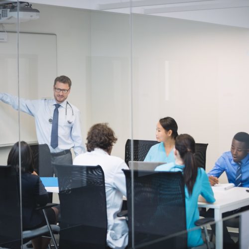 doctor-giving-presentation-team-interim-doctors